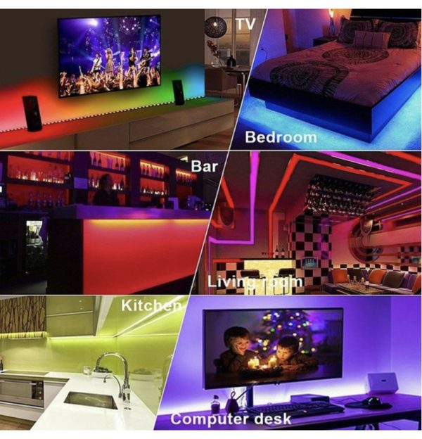 5M LED Strip, Tenmiro Bleutooth Led Bedroom, Led Strip Controlled by APP Remote Control, Synchronize with Music Rhythm, Led Ribbon for Bedroom, Wedding, Party, Christmas Decorative